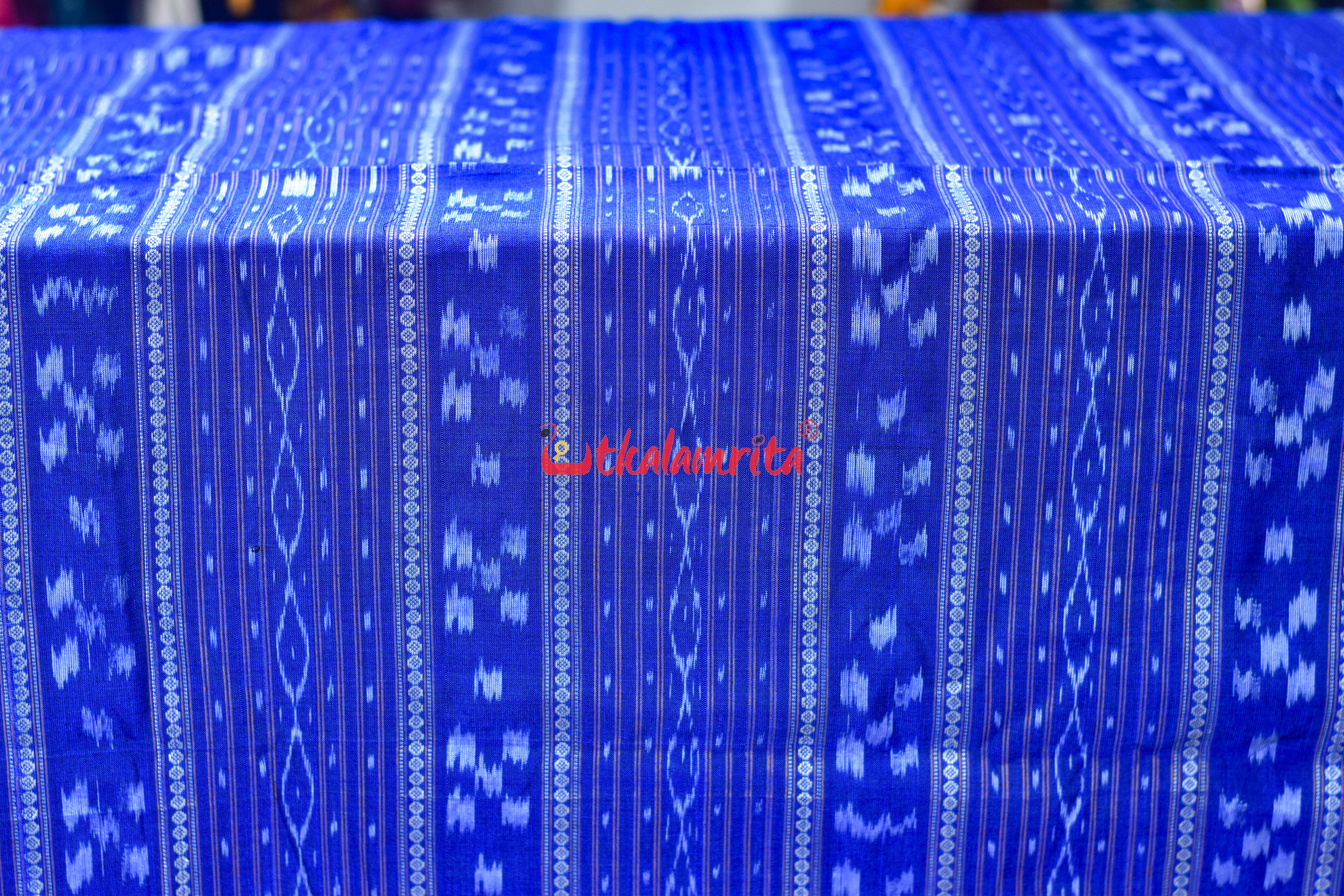 Cobalt Blue Pasapali Ikat Cotton (Fabric)