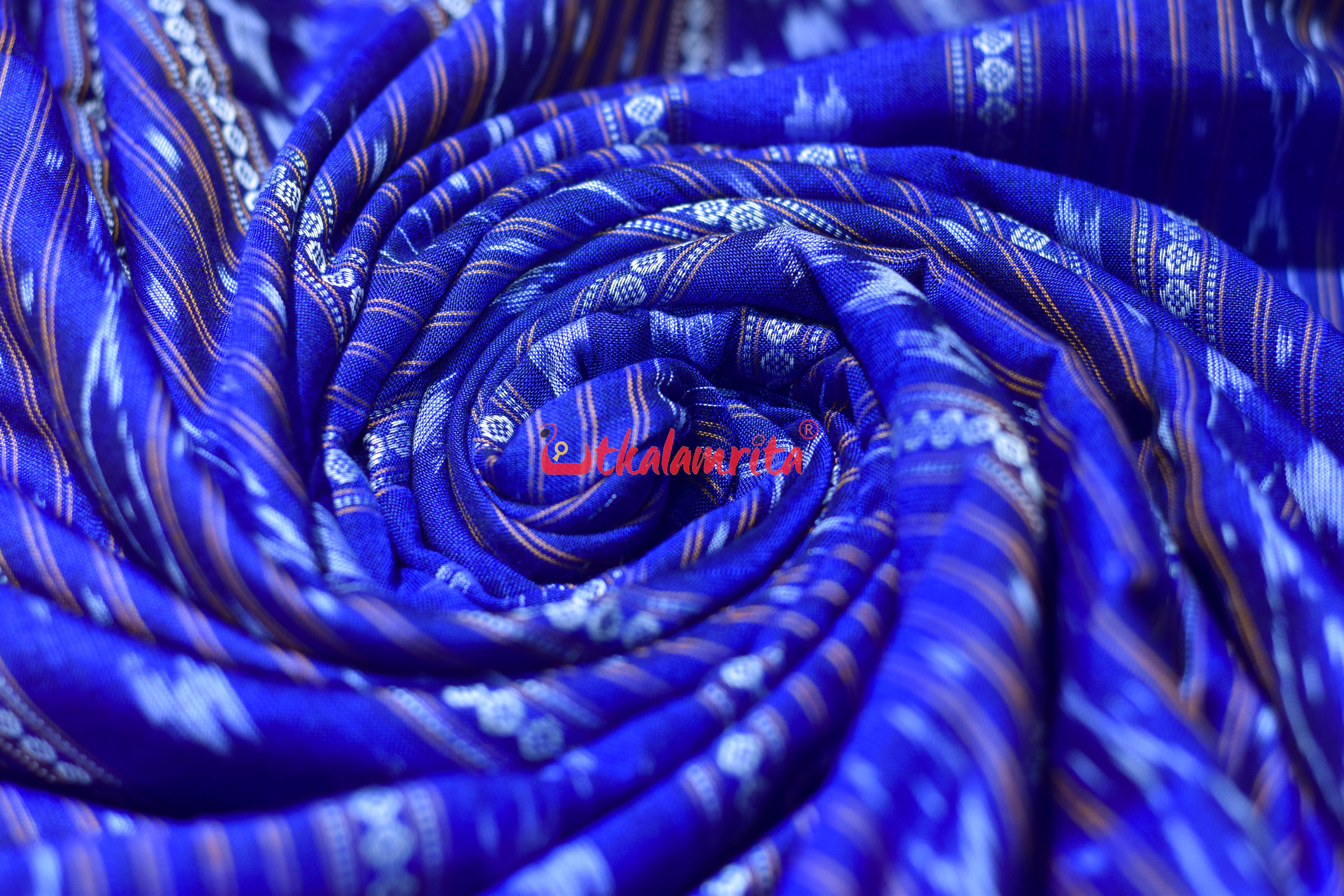 Cobalt Blue Pasapali Ikat Cotton (Fabric)