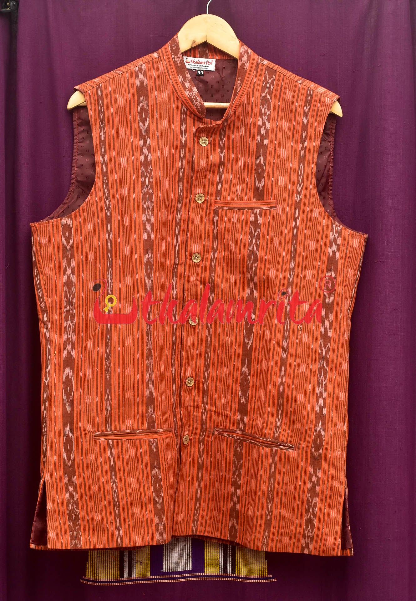 Orange Ikat (Men's Jacket)