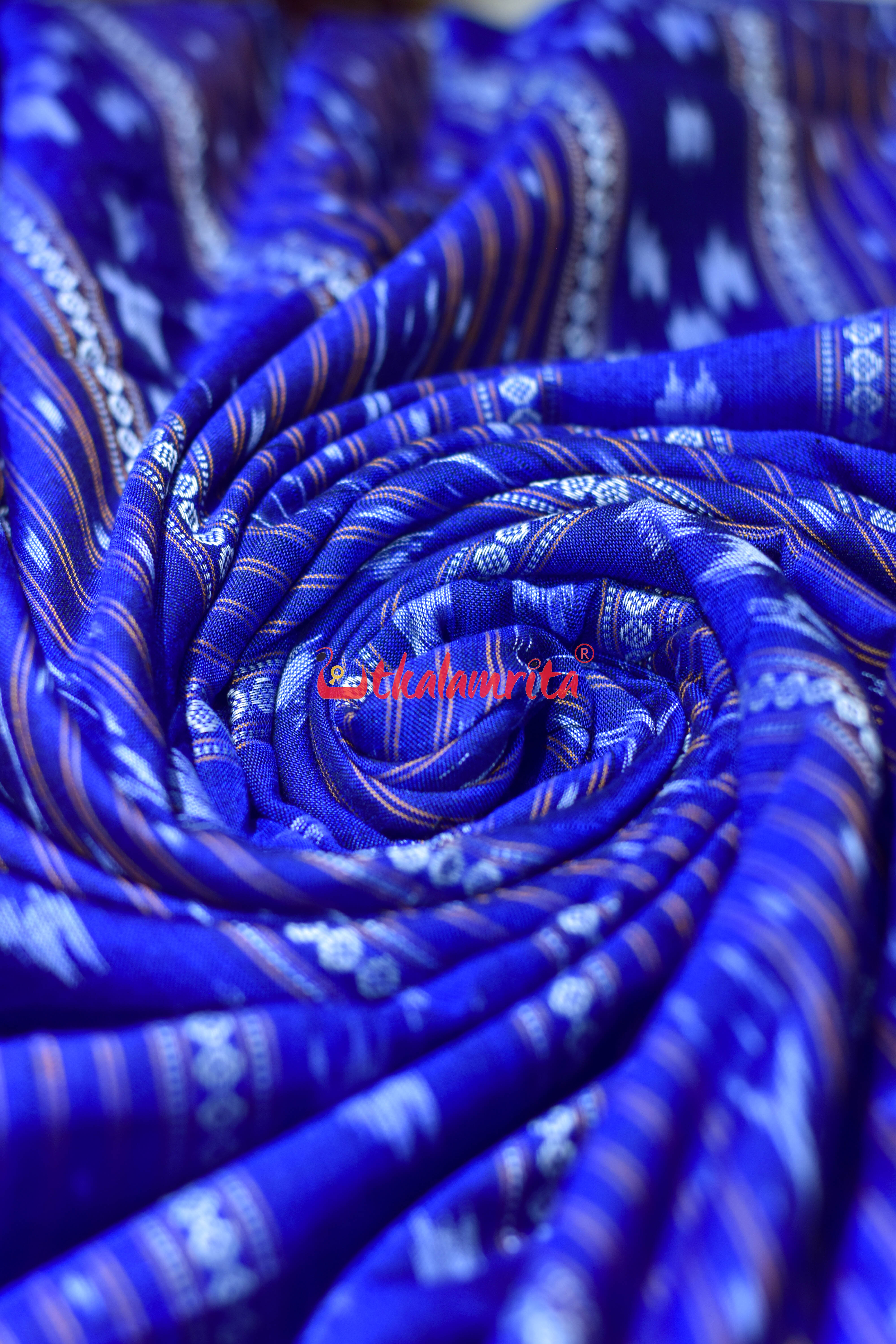 Cobalt Blue Pasapali Ikat Cotton (Fabric)