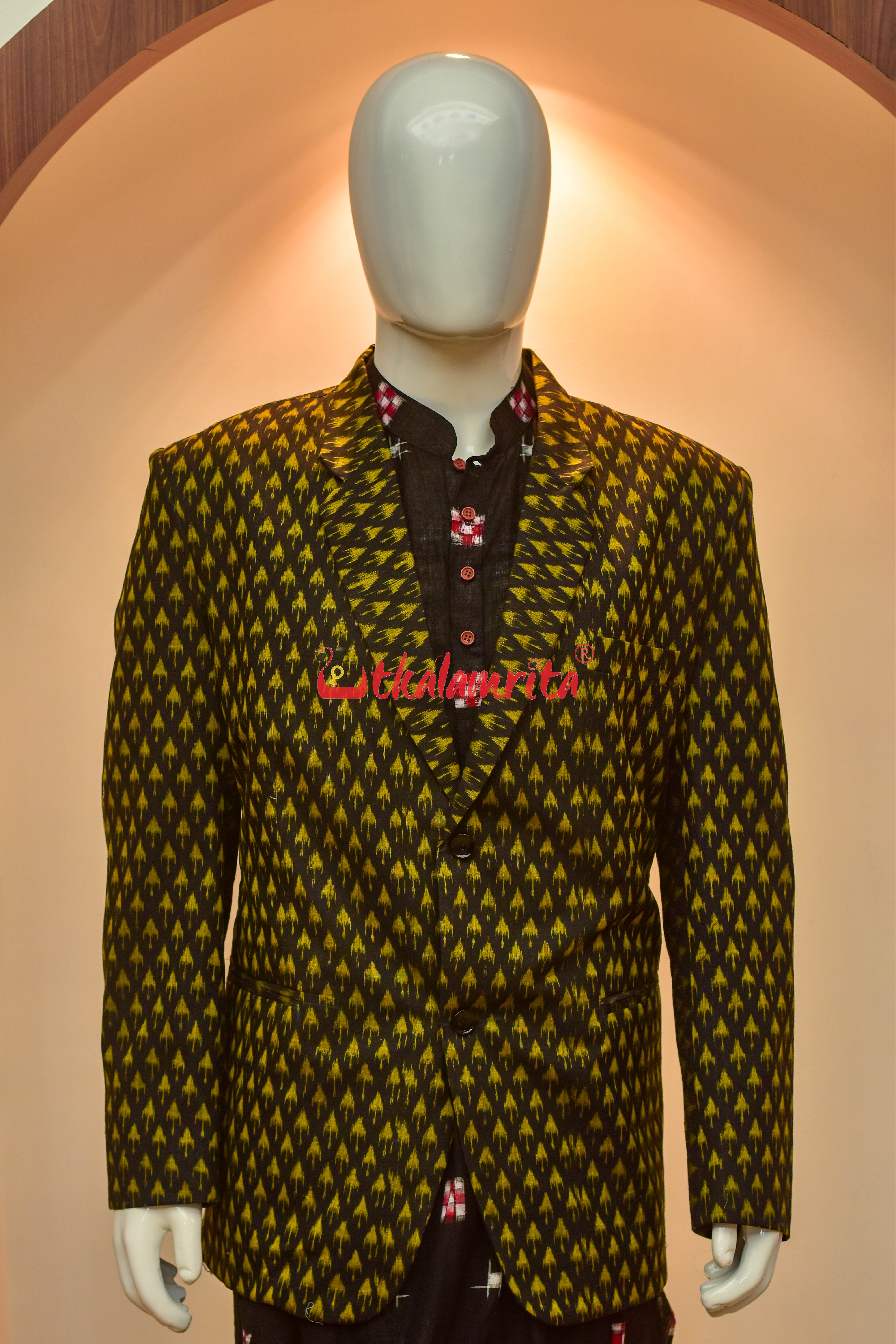 Chhatu Black Mustard (Men's Blazer)