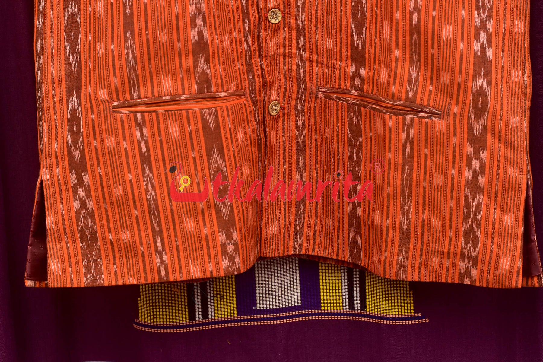 Orange Ikat (Men's Jacket)