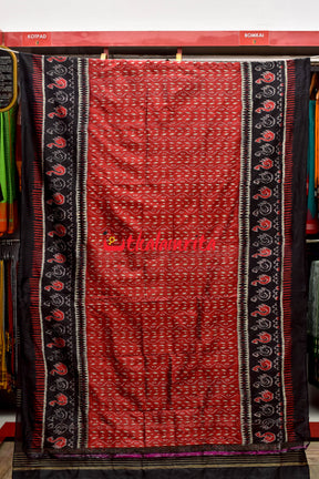 Red Black Bataka Scot Khandua Silk with BP