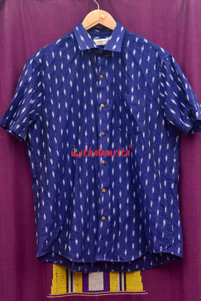 Indigo Dots (Men's Half Shirt)
