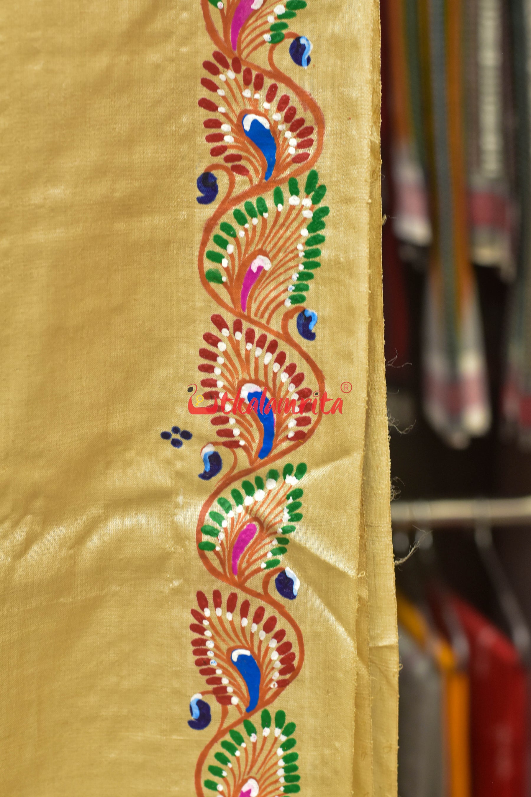 Gosta Bahuda Pattachitra Tussar Silk Saree