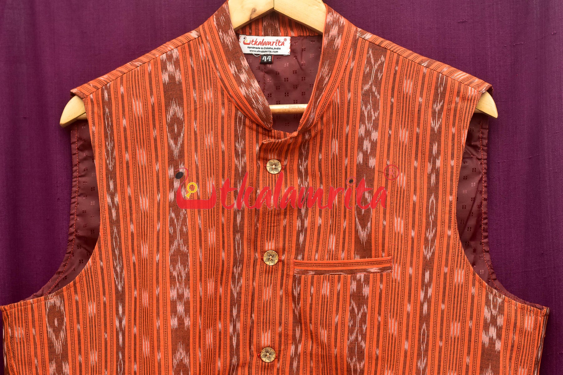 Orange Ikat (Men's Jacket)