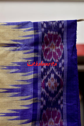 Plain Purple Border Gopalpur Tussar Saree