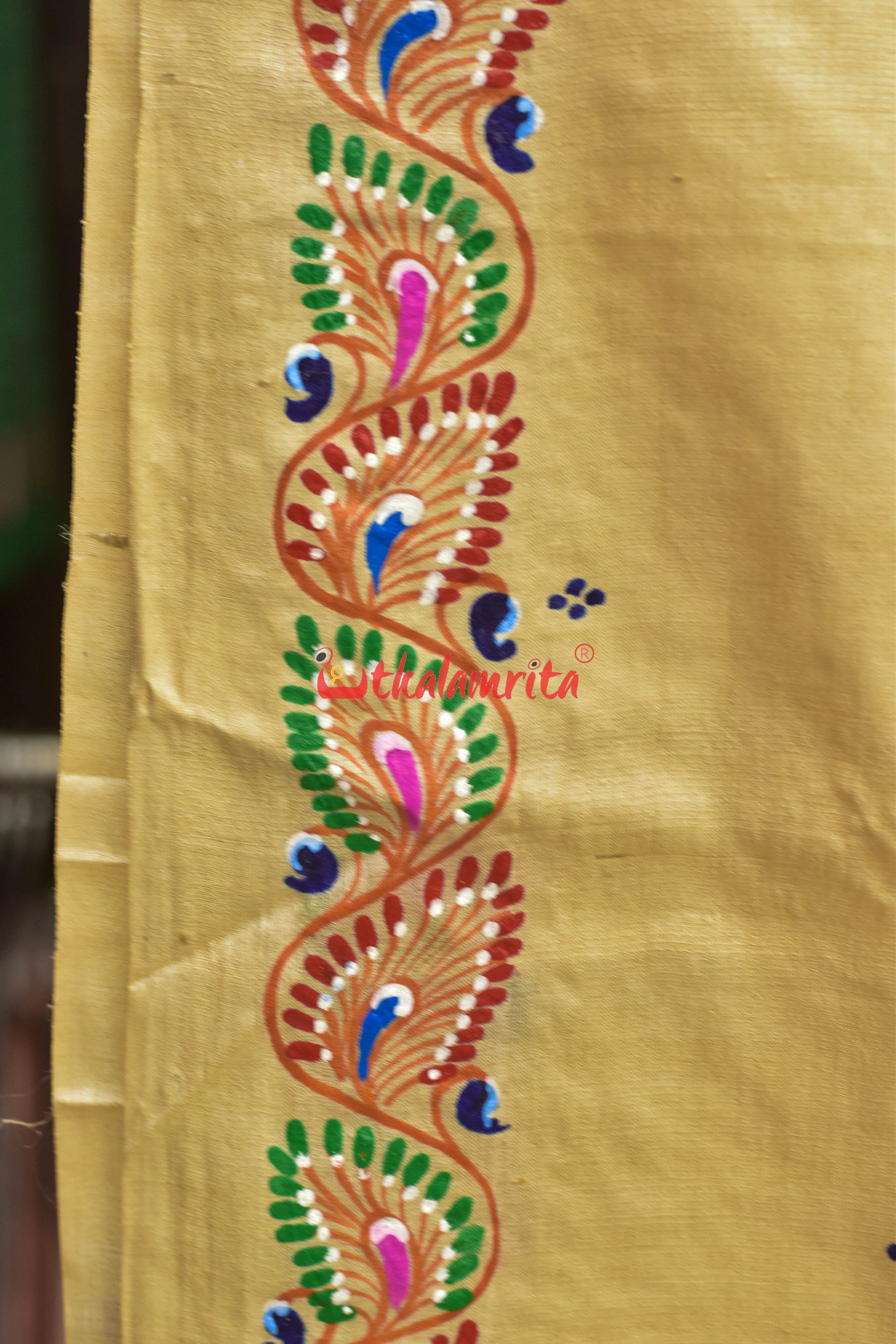 Gosta Bahuda Pattachitra Tussar Silk Saree