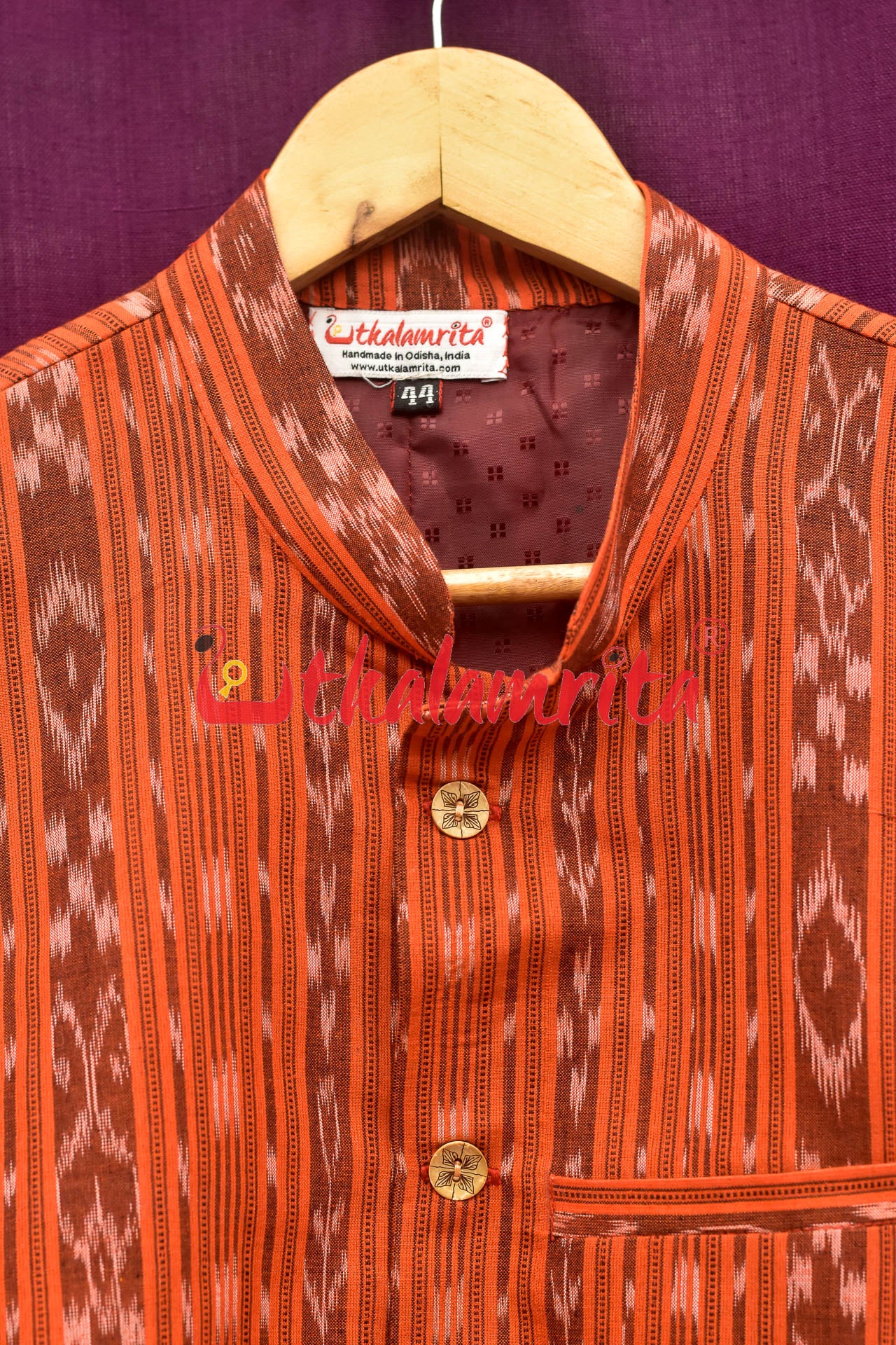 Orange Ikat (Men's Jacket)