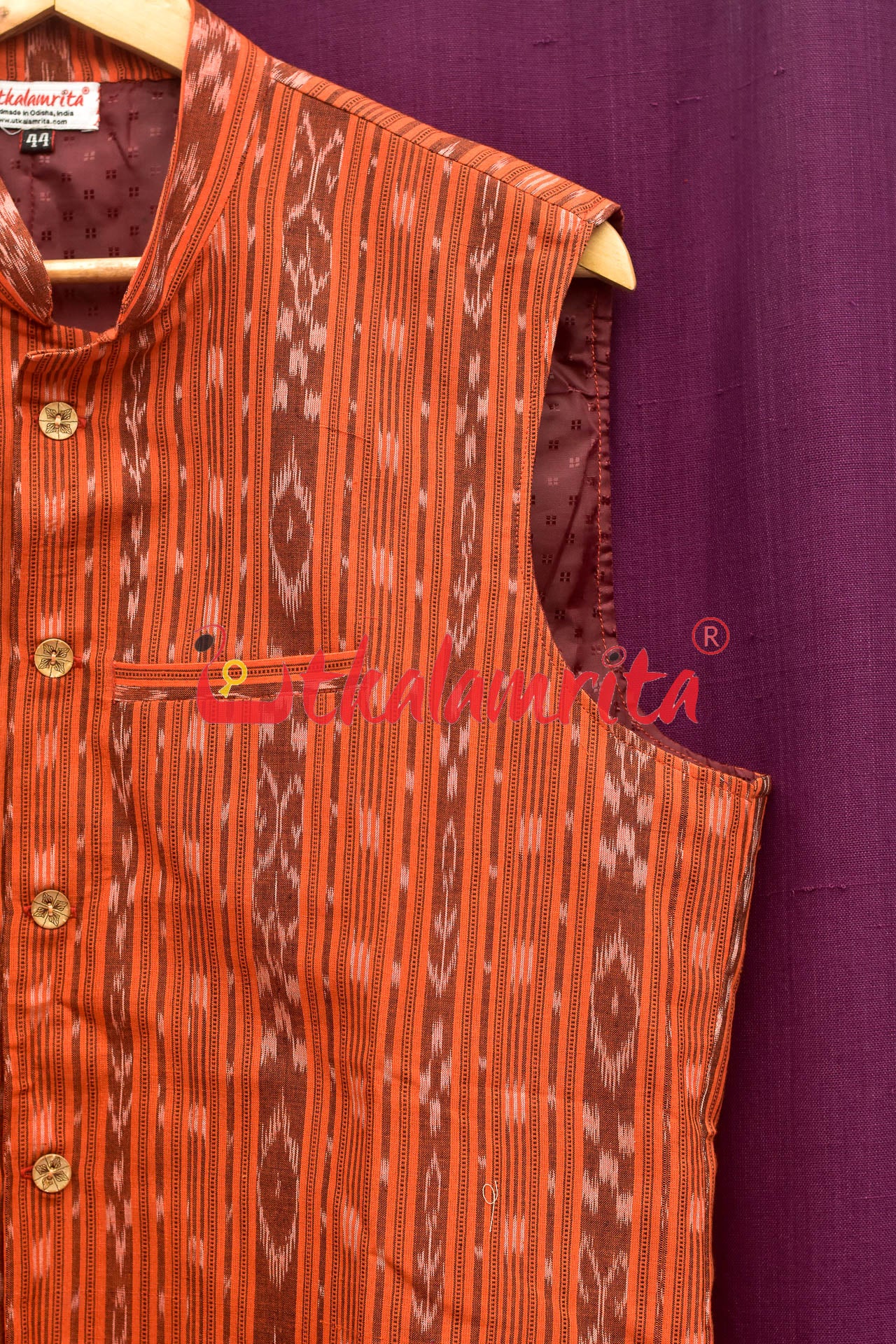 Orange Ikat (Men's Jacket)