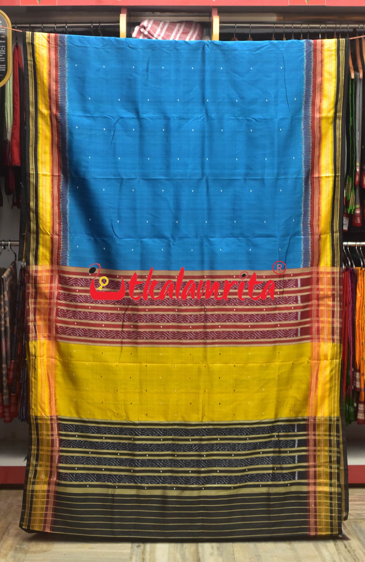 Blue Buti Kathifera Silk Saree