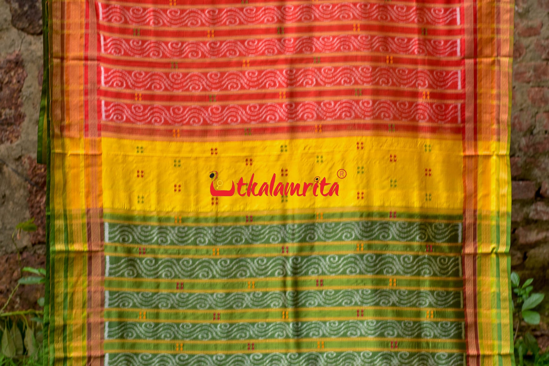 Lemon Yellow Kathifera Silk Saree