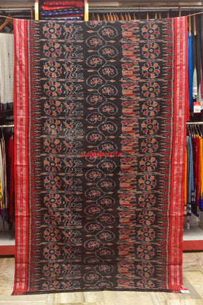 Black Elephant Khandua Cotton Saree