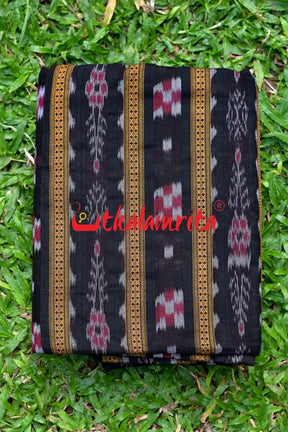 Black Pasapali With Flower Ikat (Fabric)