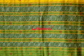 Lemon Yellow Kathifera Silk Saree