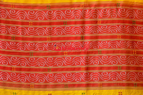 Lemon Yellow Kathifera Silk Saree