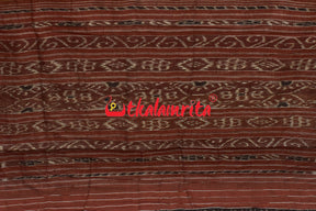 Brown Maroon Kumbha Khandua Cotton Saree