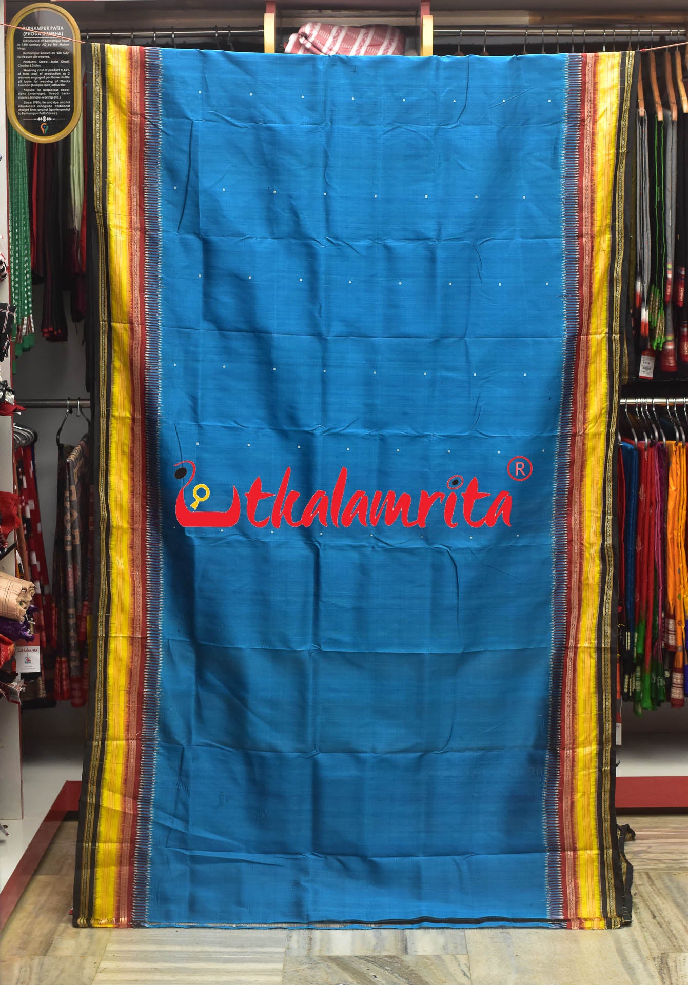 Blue Buti Kathifera Silk Saree