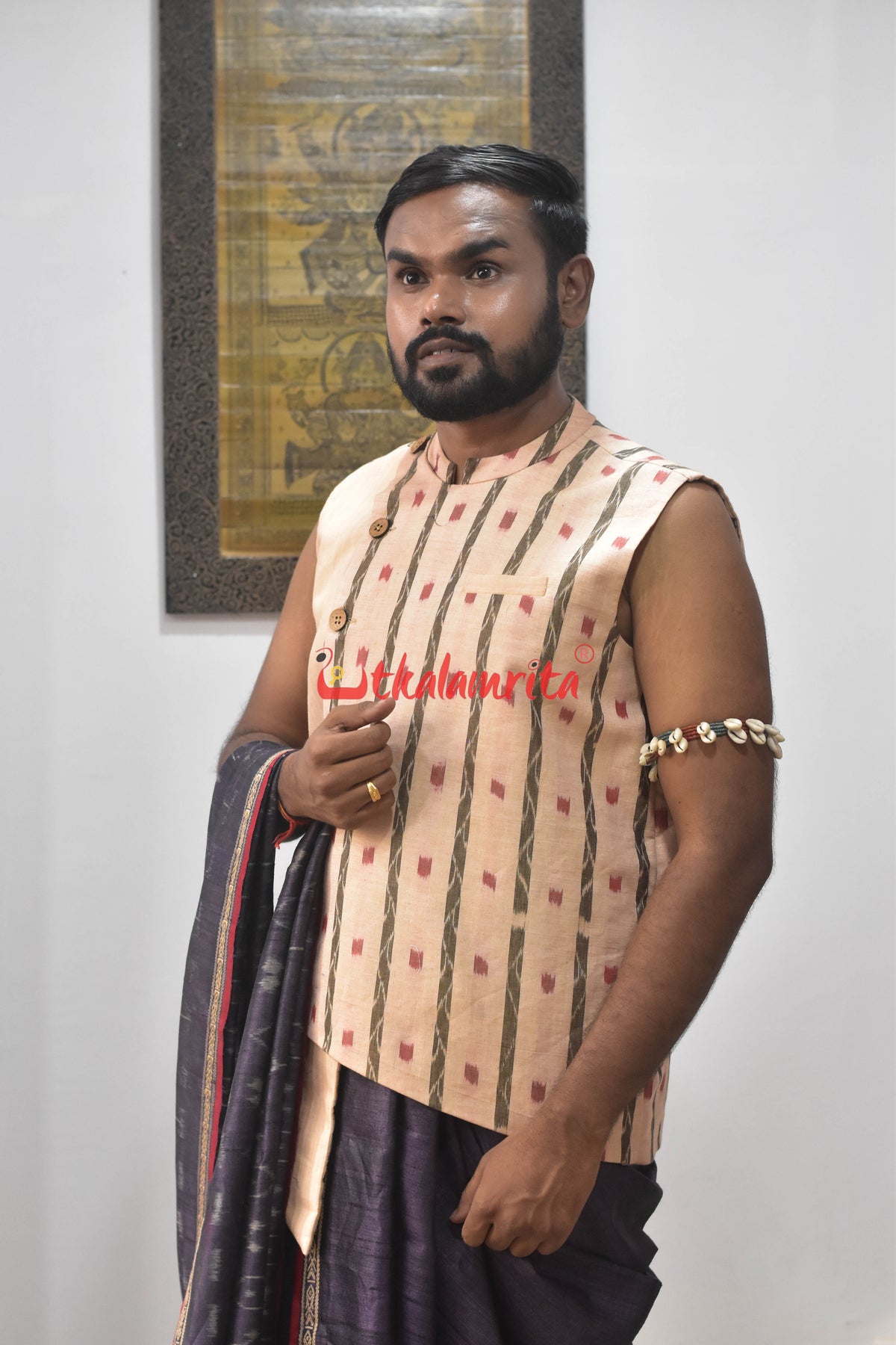 Matha Red Dots Lata Asymmetric (Men's Jacket)