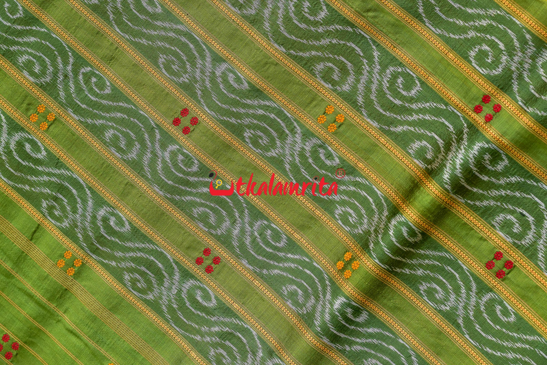 Lemon Yellow Kathifera Silk Saree