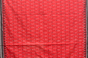 Red Black Kaniara Kadha Cotton Saree