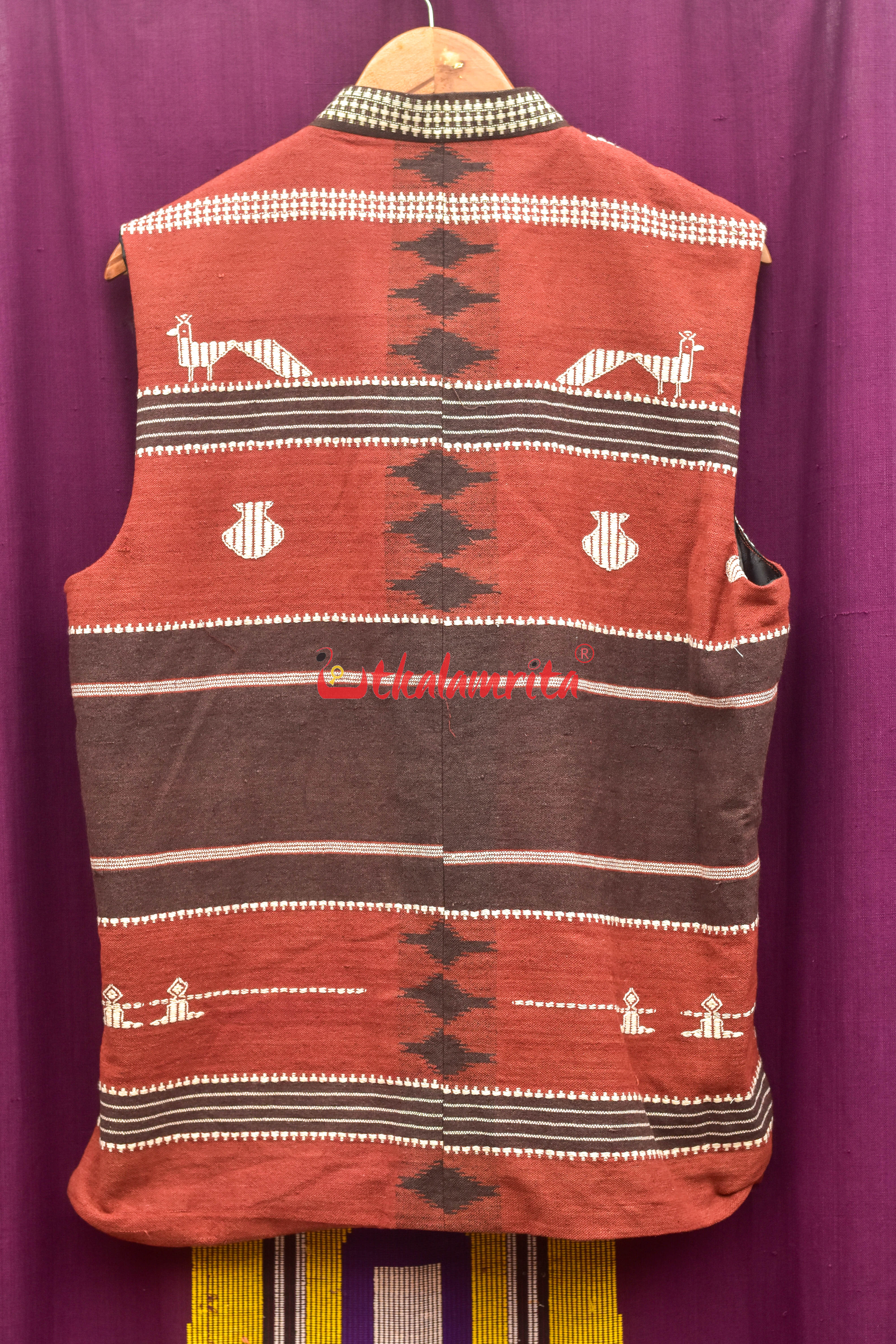 Maroon Coffee Adibasi Kotpad (Modi Jacket)