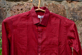 Full Shirt Maroon Color Plain Cloth