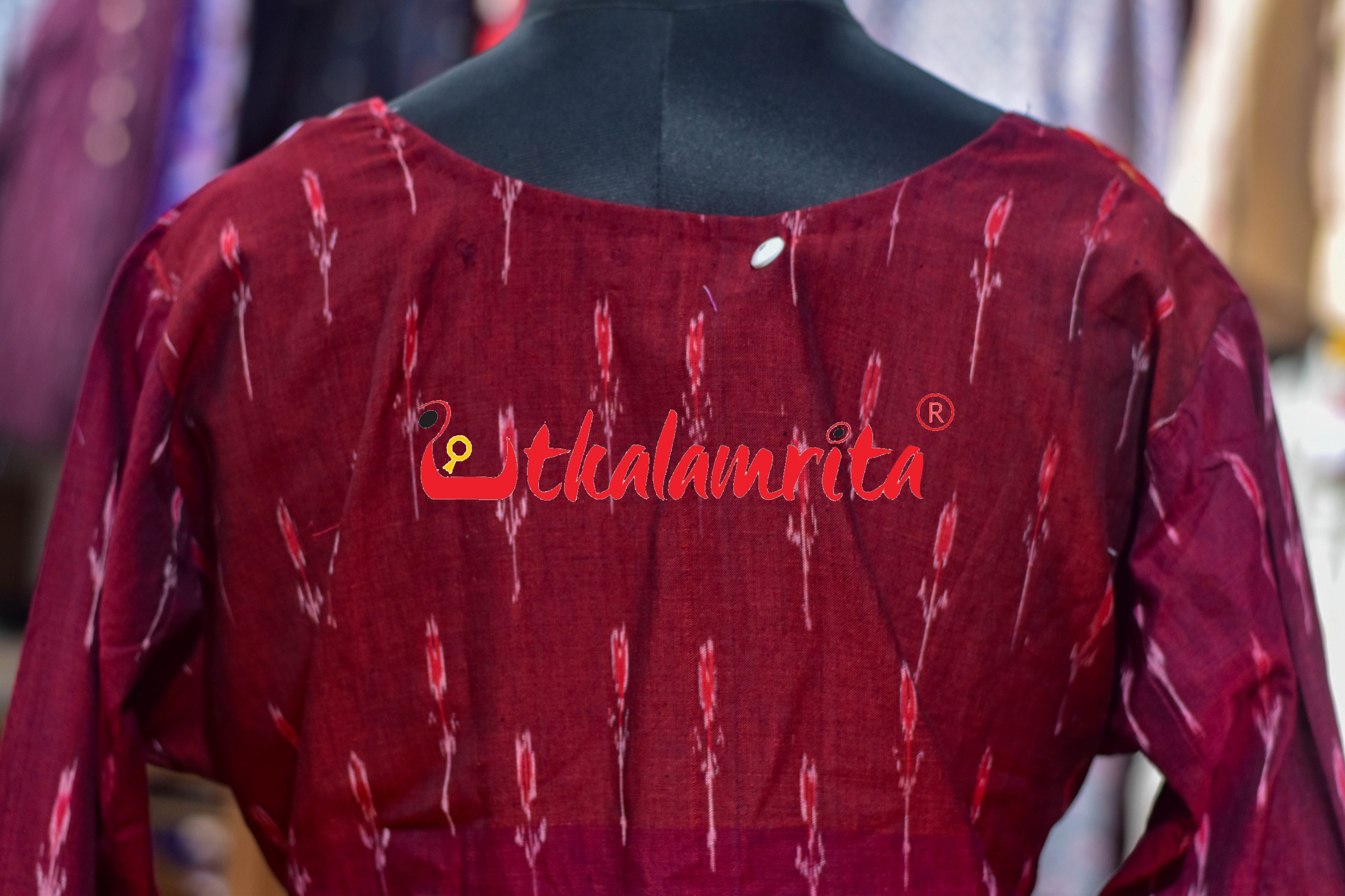 Maroon Labanga Designer (Ladies' Crop Top)