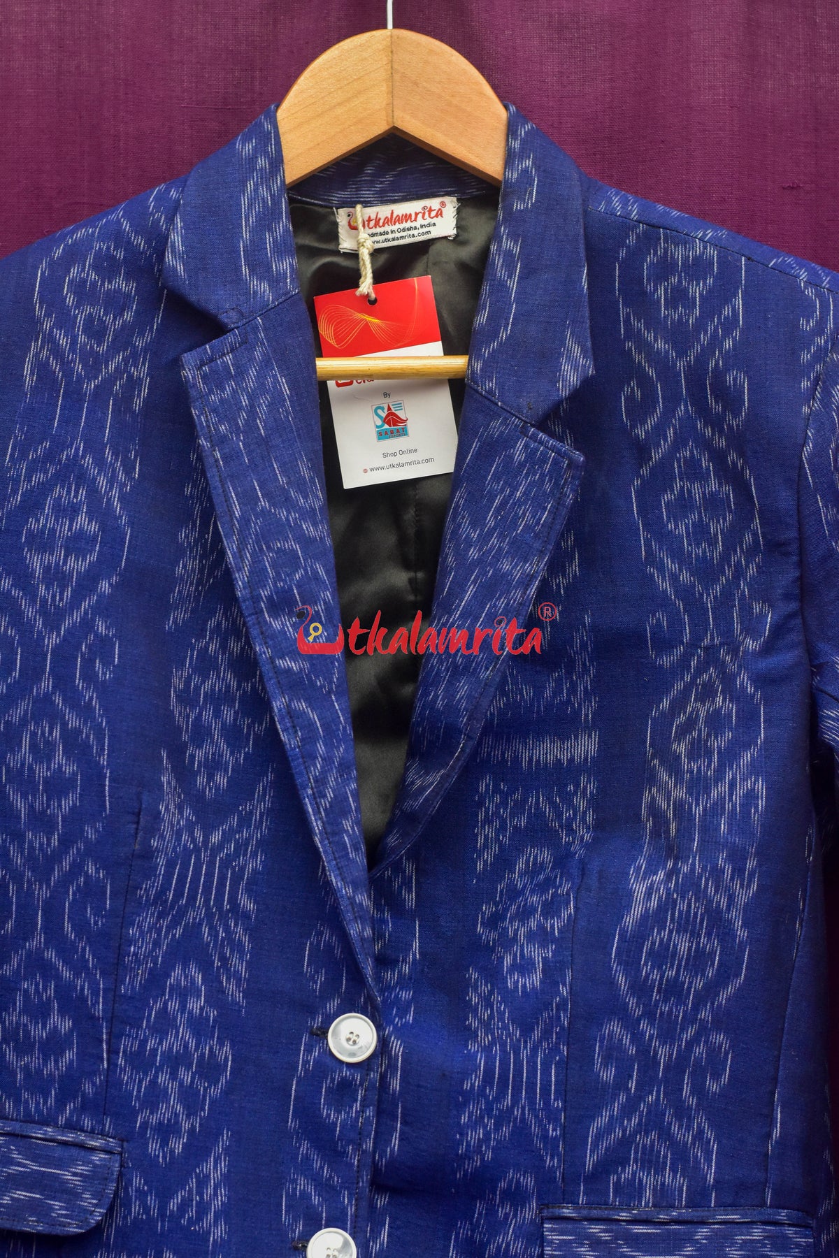 Flower Bandha on Indigo (Ladies' Blazer)