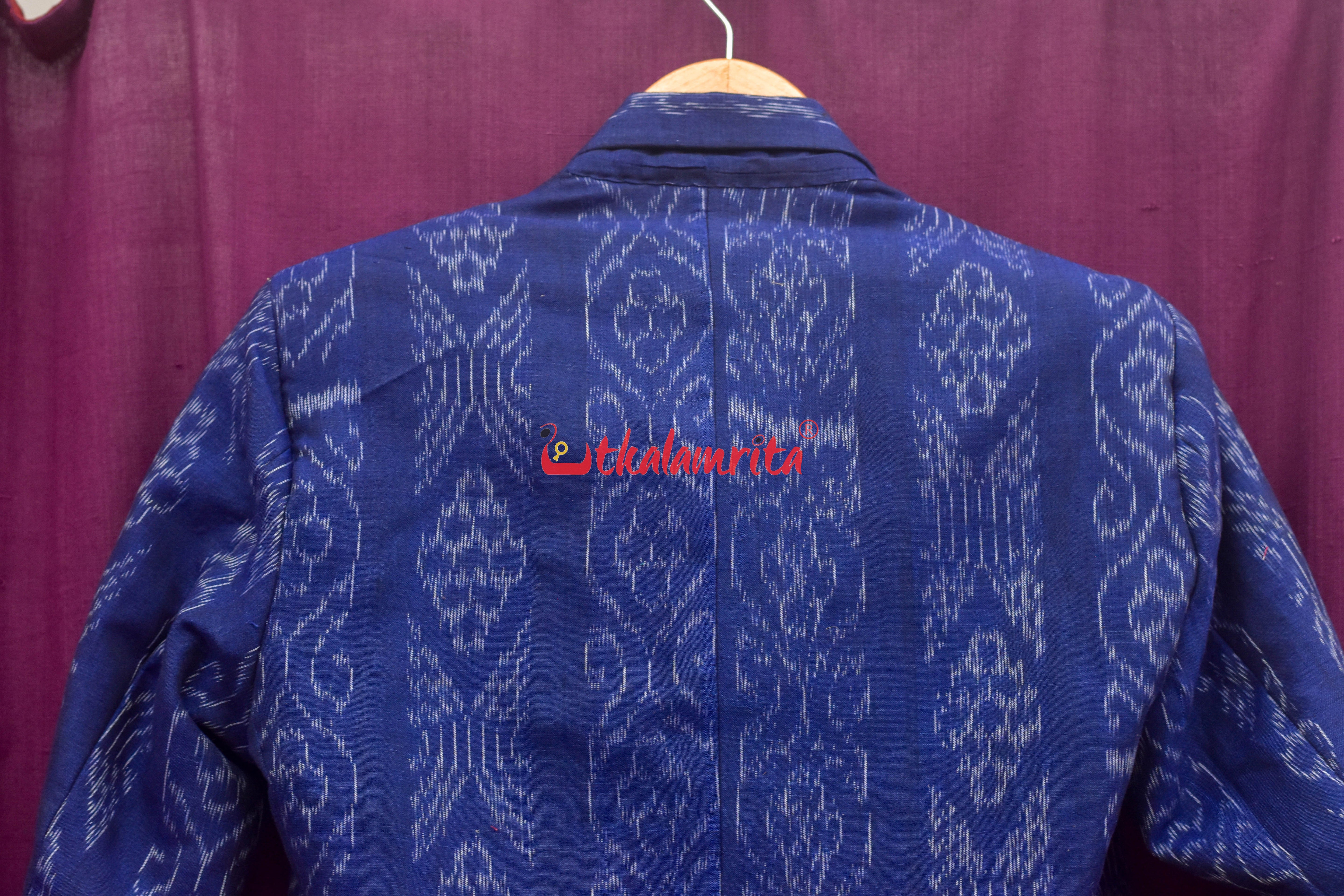 Flower Bandha on Indigo (Ladies' Blazer)