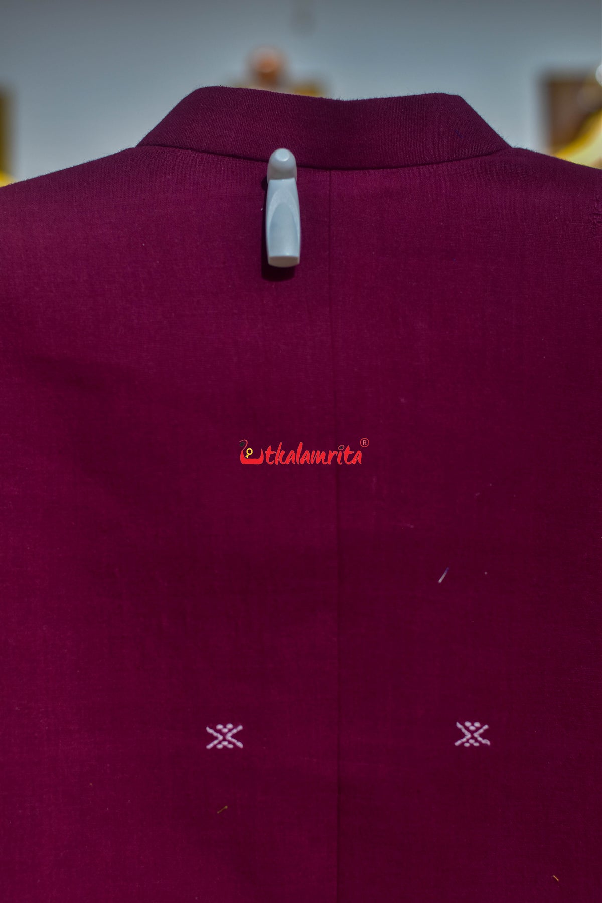 Maroon with white Buti (Men's Jodhpuri Coat)