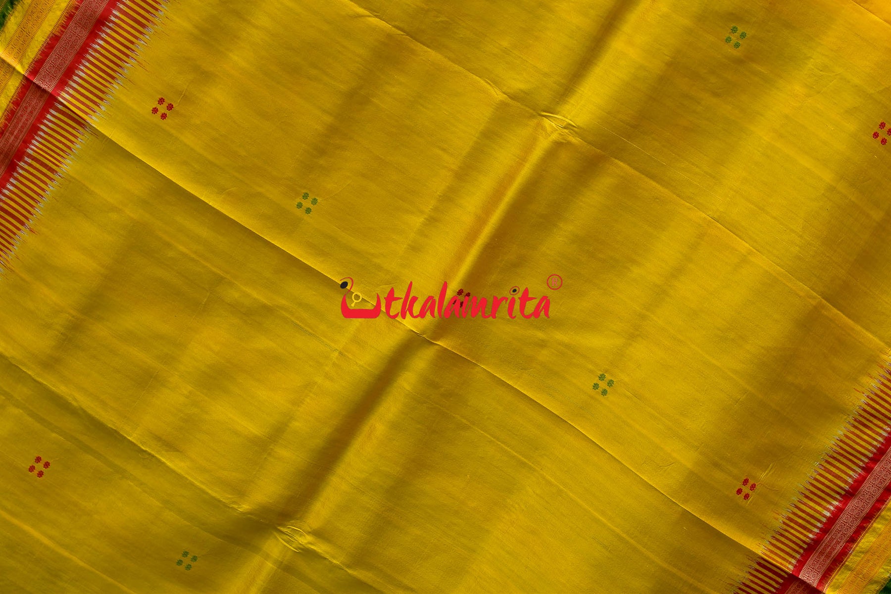 Lemon Yellow Kathifera Silk Saree