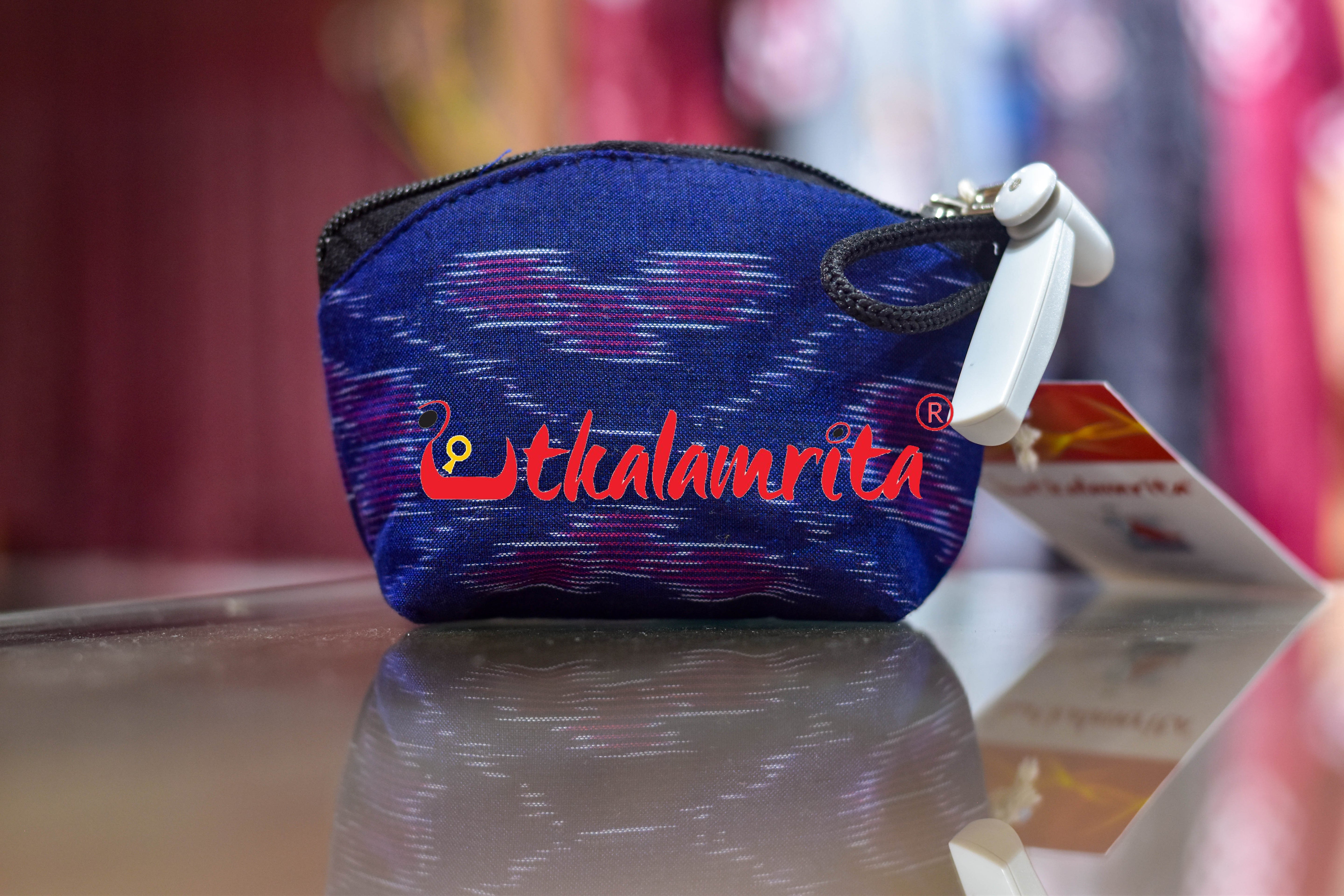 Blue Tetris Key Pouch
