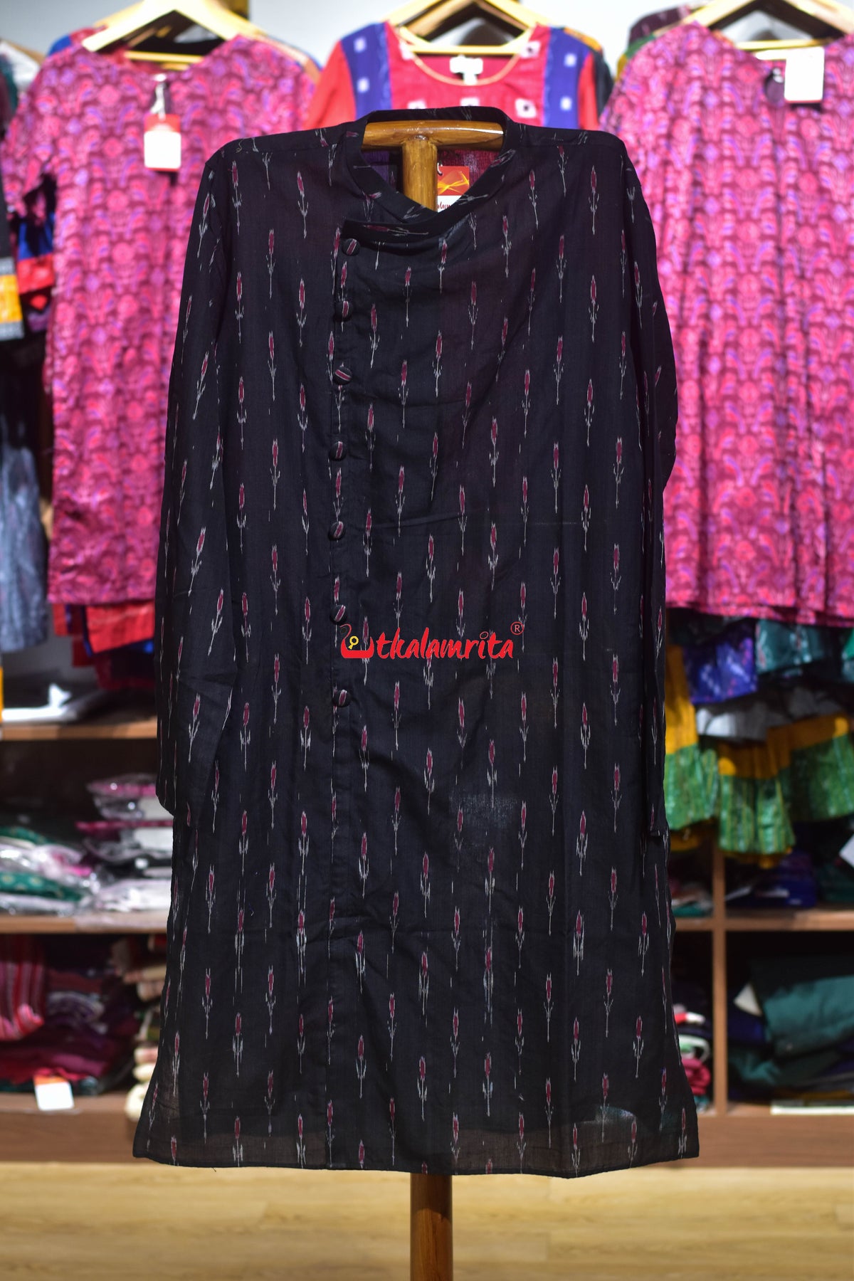 Black Labanga (Men's Angrakha Kurta)