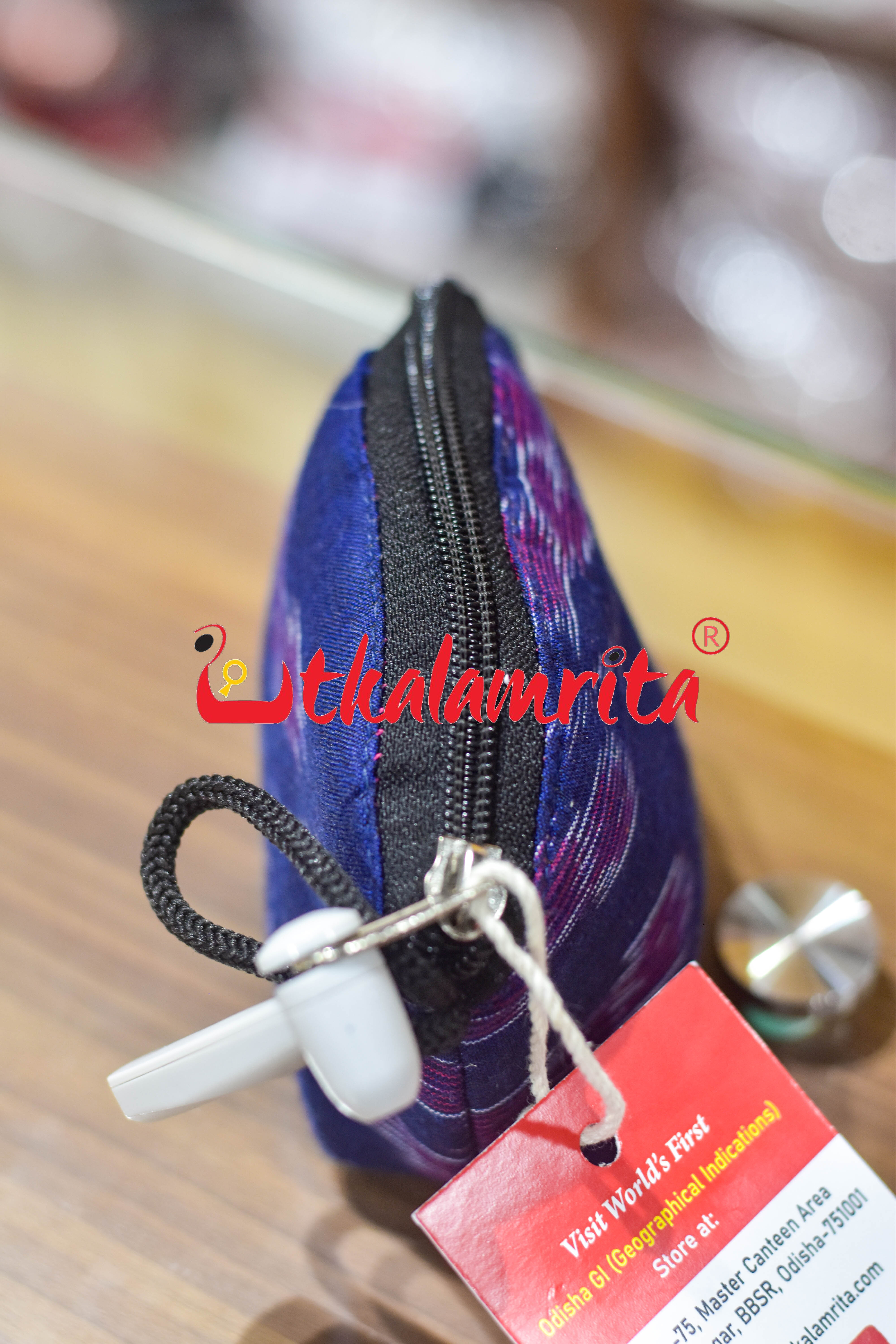 Blue Tetris Key Pouch