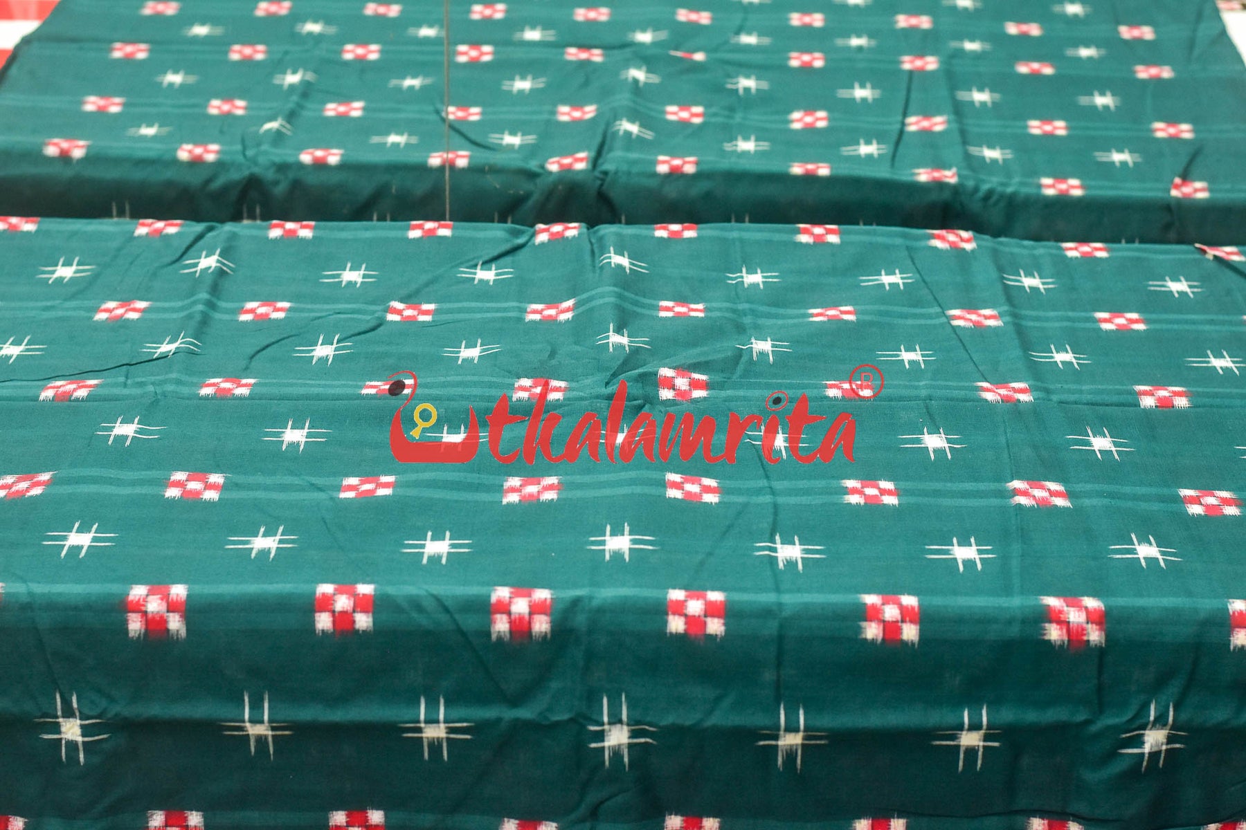 Dark Green Star Sakta (fabric)