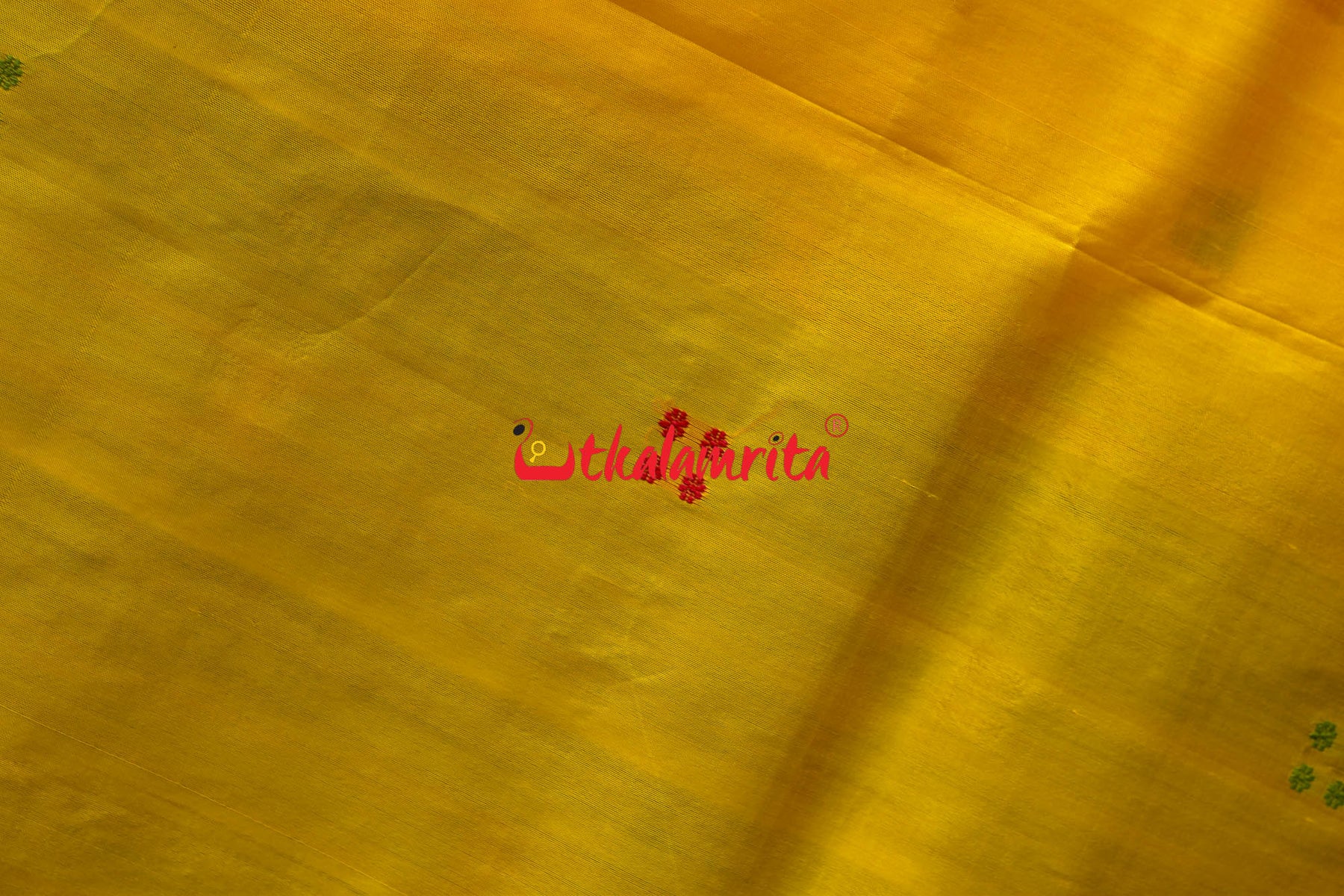 Lemon Yellow Kathifera Silk Saree