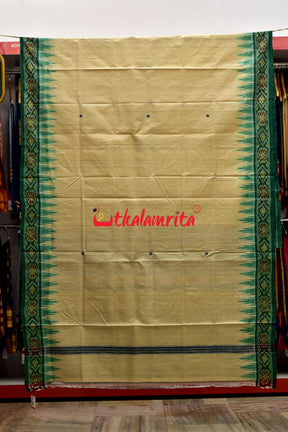Plain Green Border Gopalpur Tussar Saree