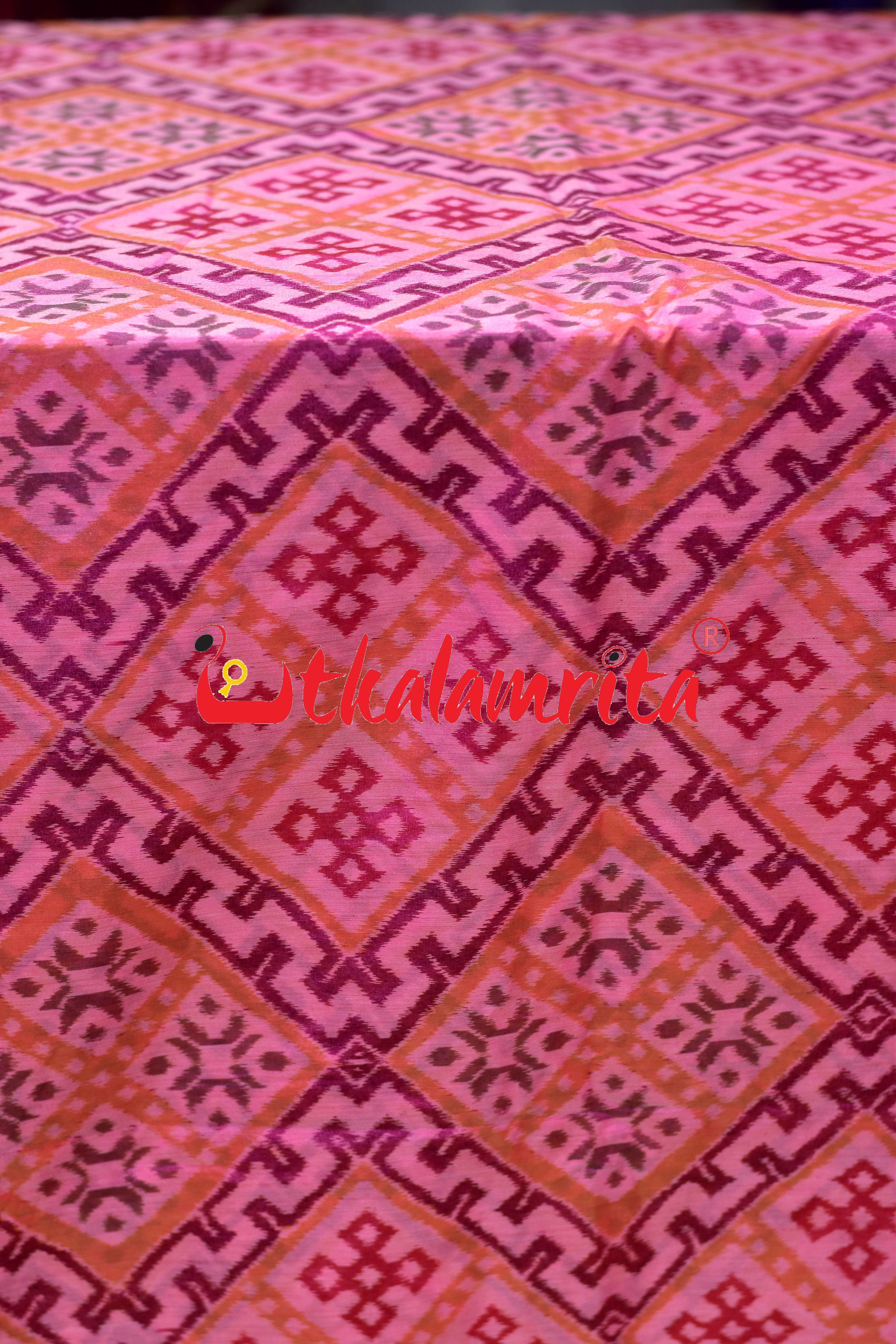 Pink Thikiri Phula Sambalpuri Bapta (Fabric)