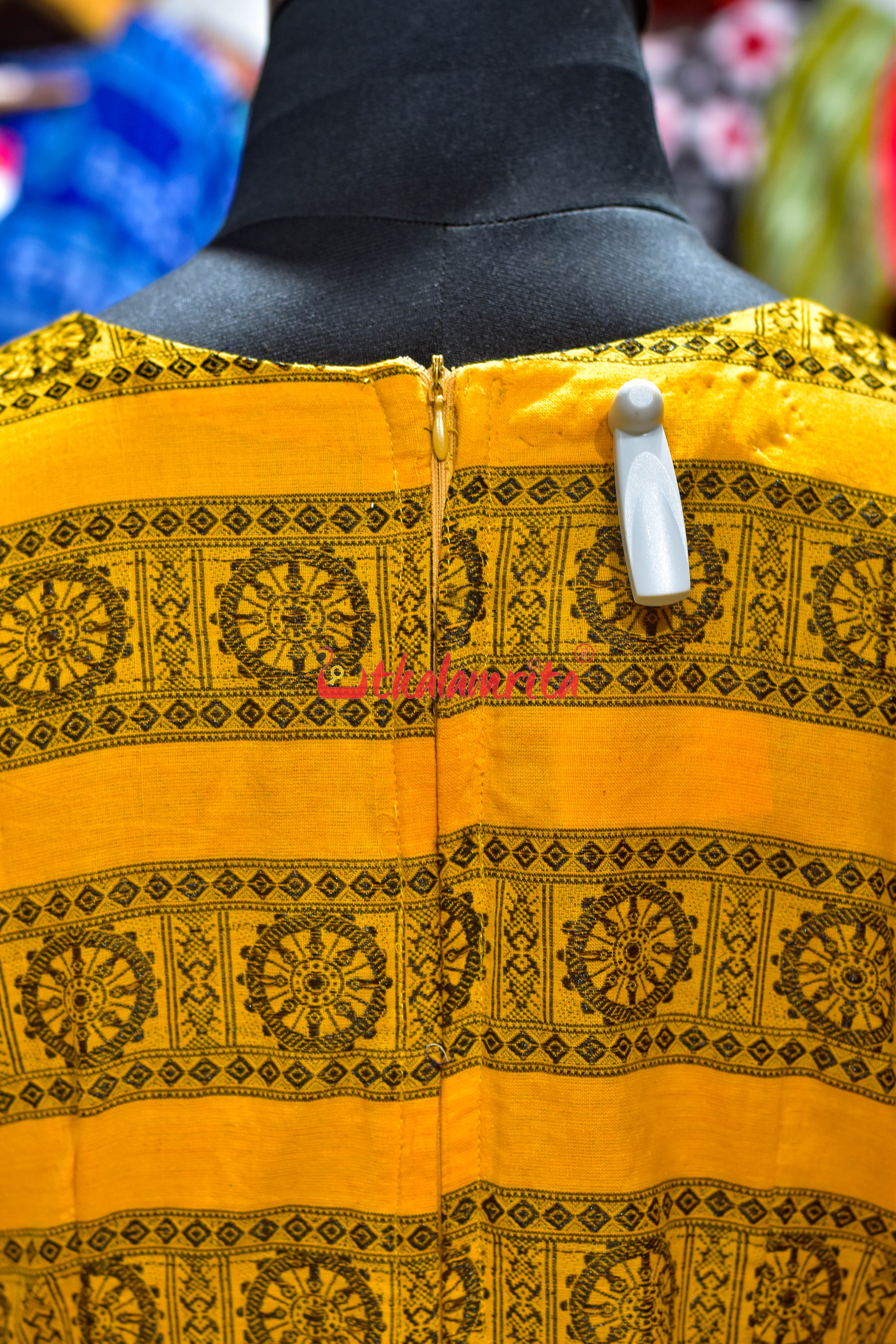 Yellow Konark Chakra Sleeveless(Ladies Kurta)