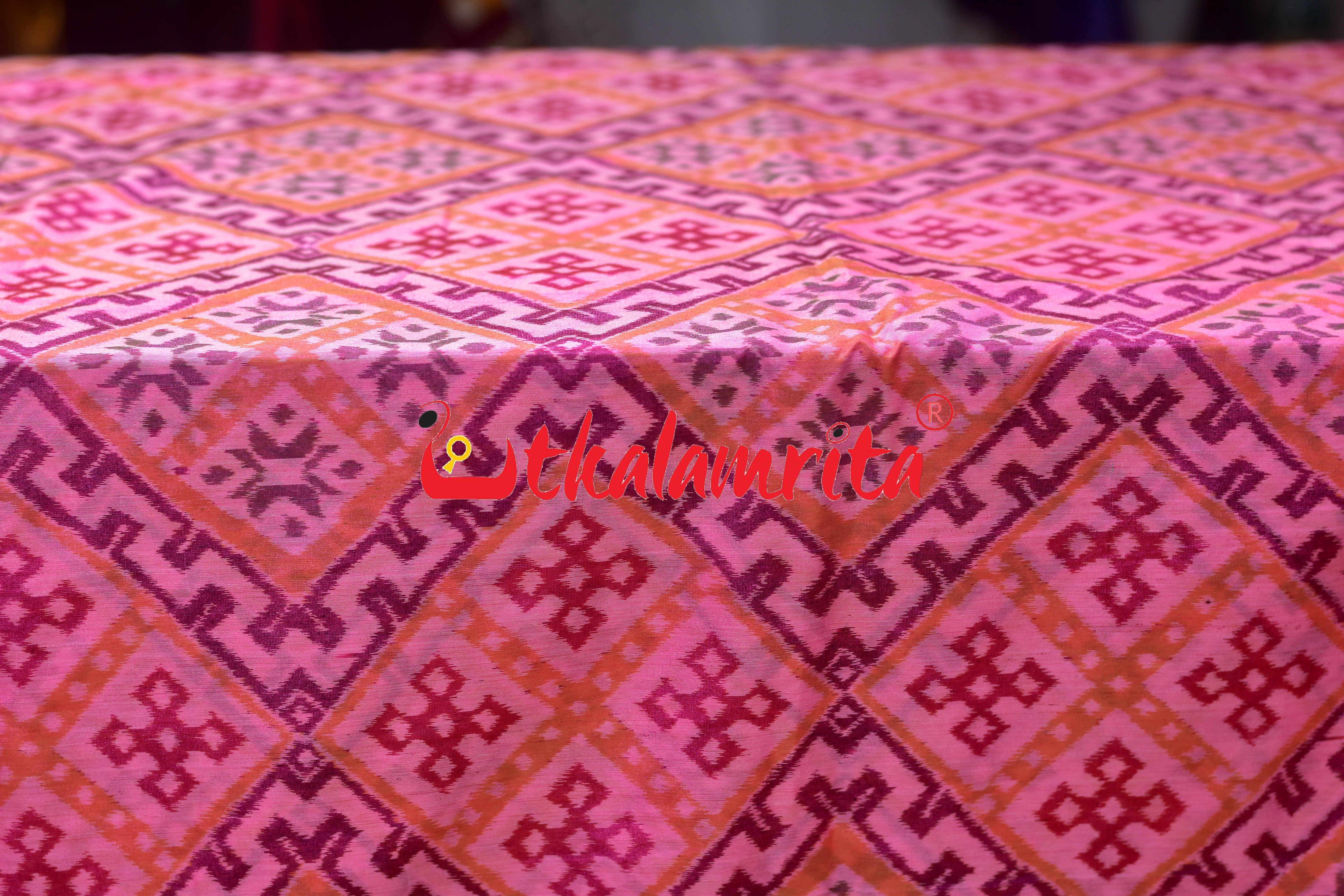 Pink Thikiri Phula Sambalpuri Bapta (Fabric)