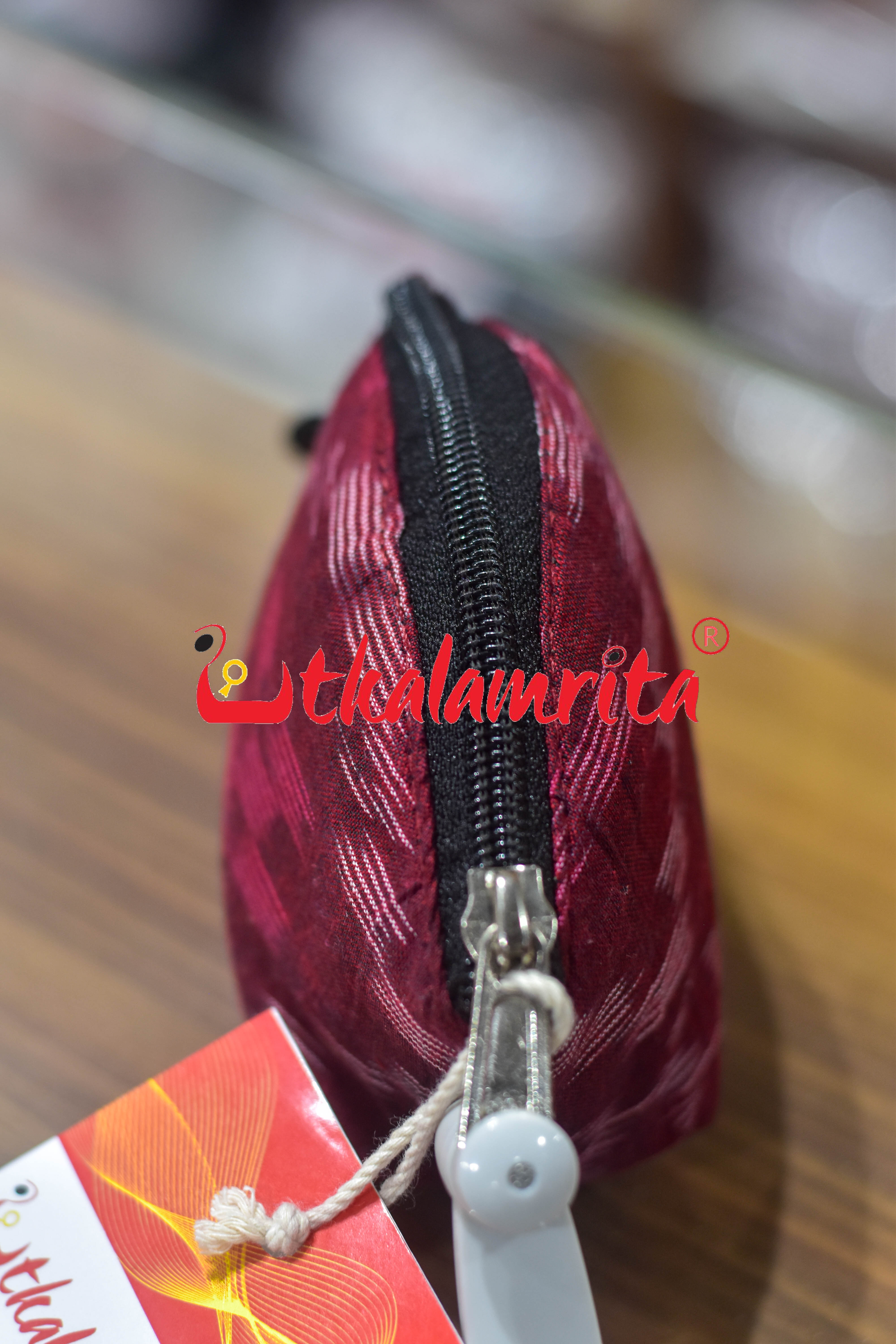 Maroon Tetris Key Pouch