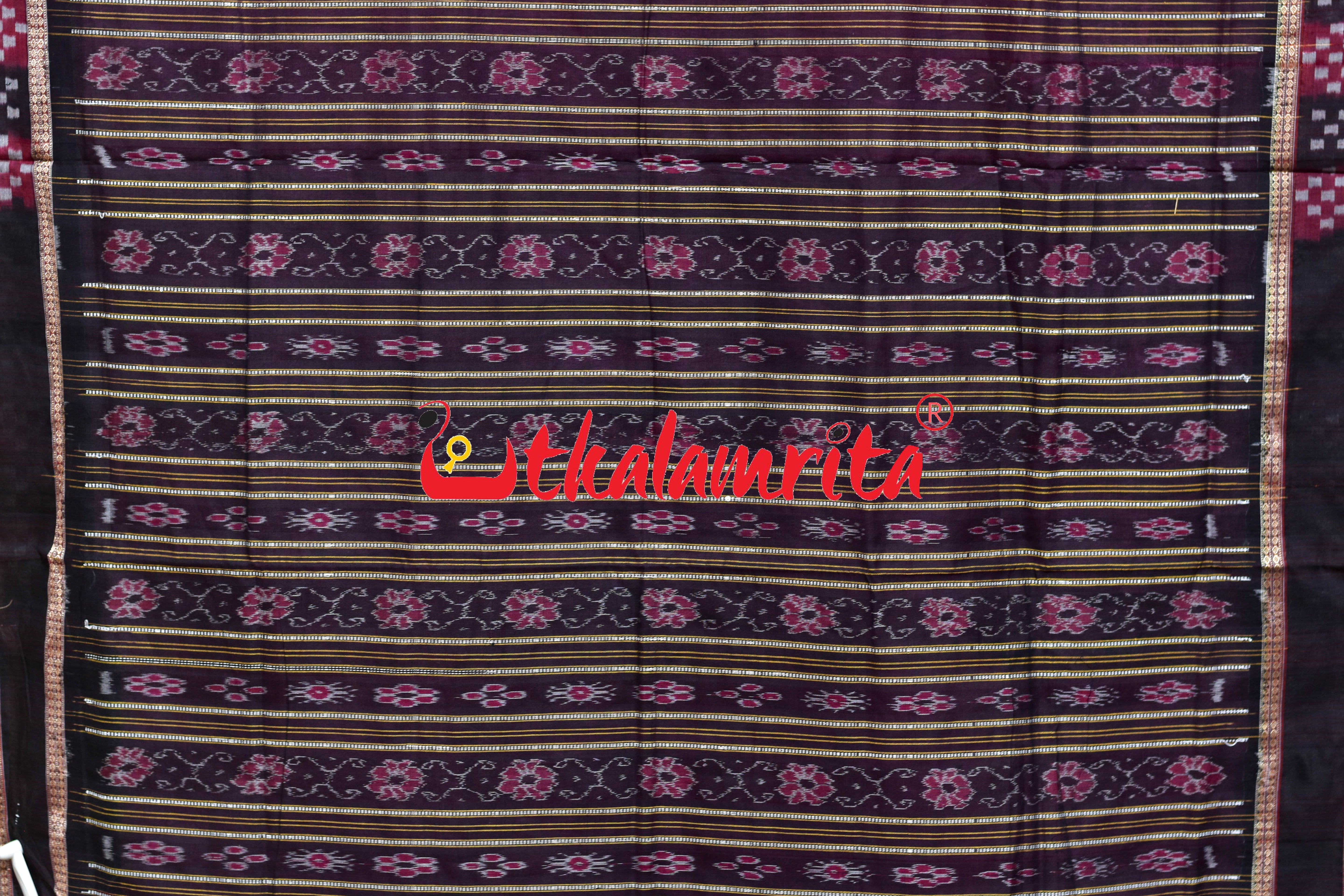 Pink Pasapali Border Sambalpuri Cotton Saree