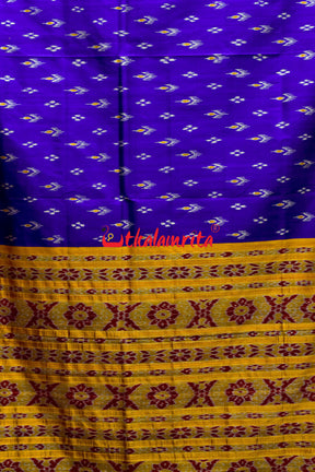 Blue Sakhi Mayurachandrika Khandua Silk Saree