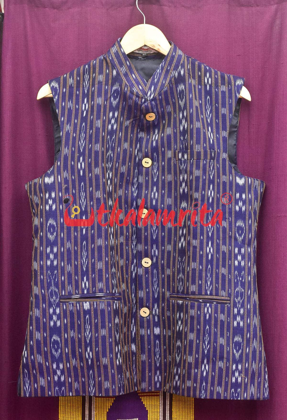 Royal Blue Ikat (Men's Jacket)