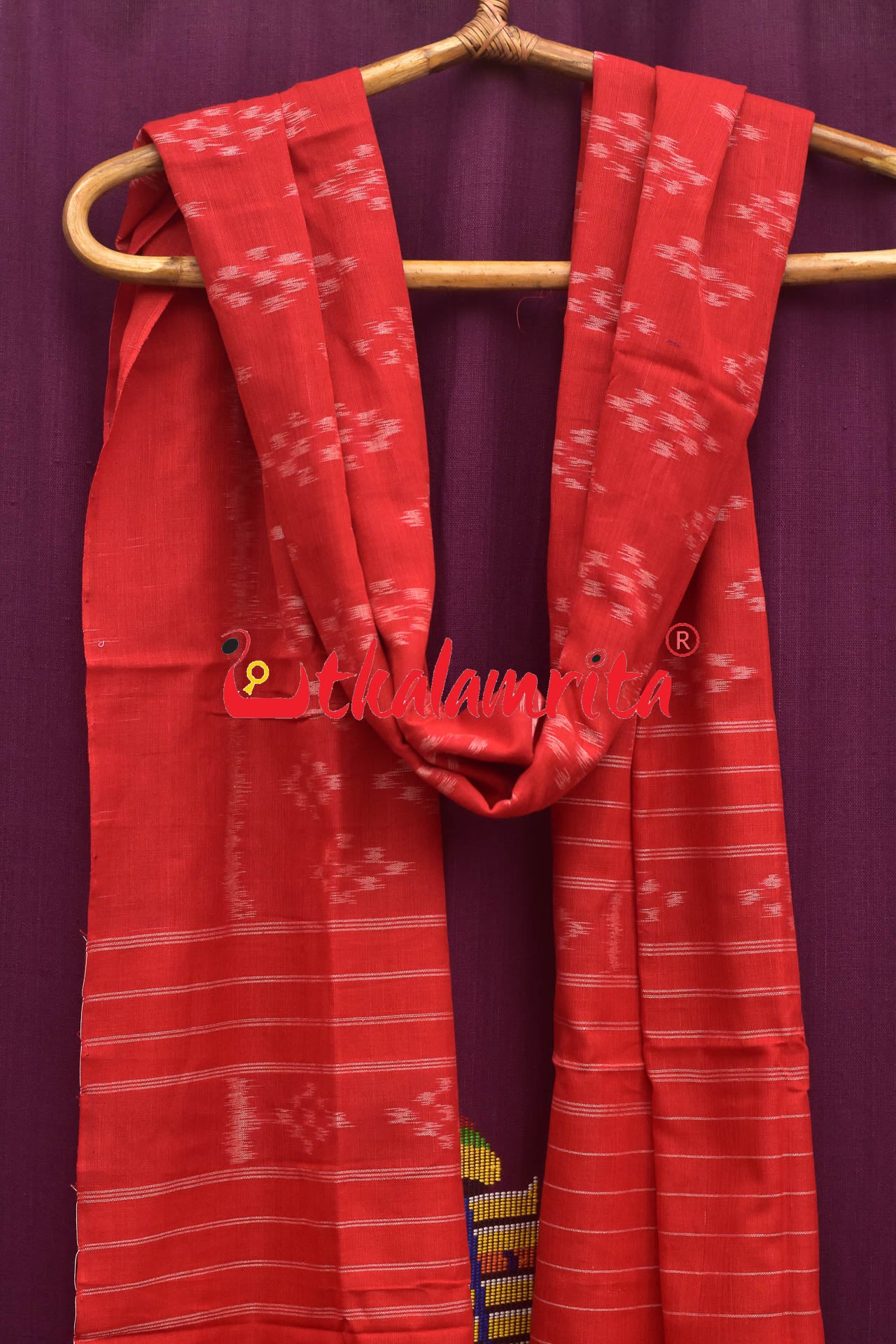 Scarlet Red Pasapali (Dupatta)