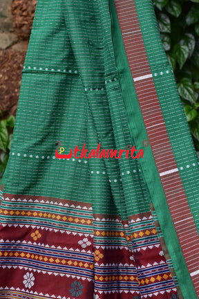 Green Dhalapathar Nartaki Cotton Saree