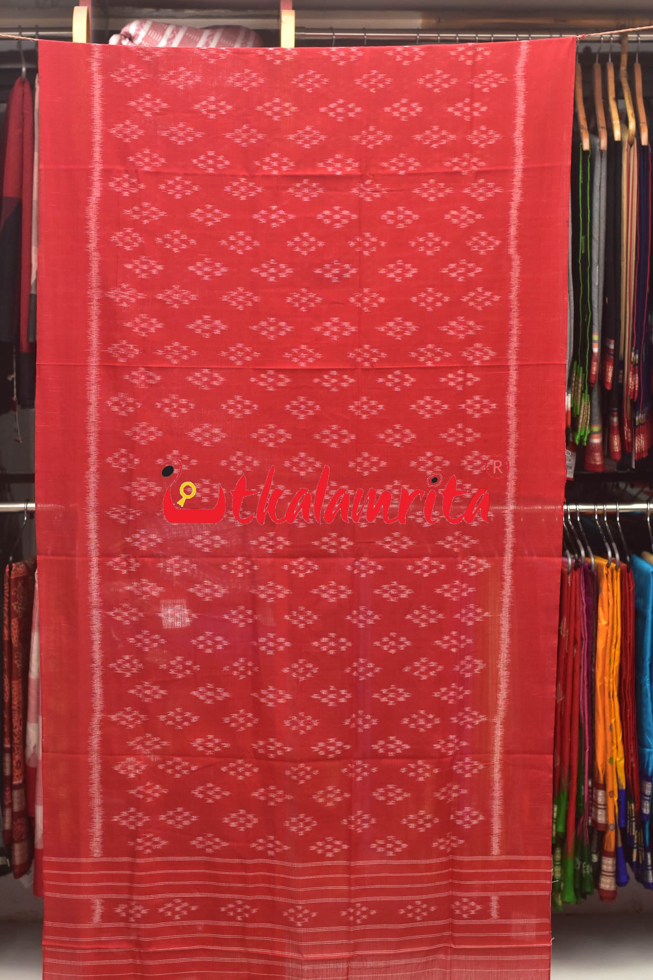 Scarlet Red Pasapali (Dupatta)