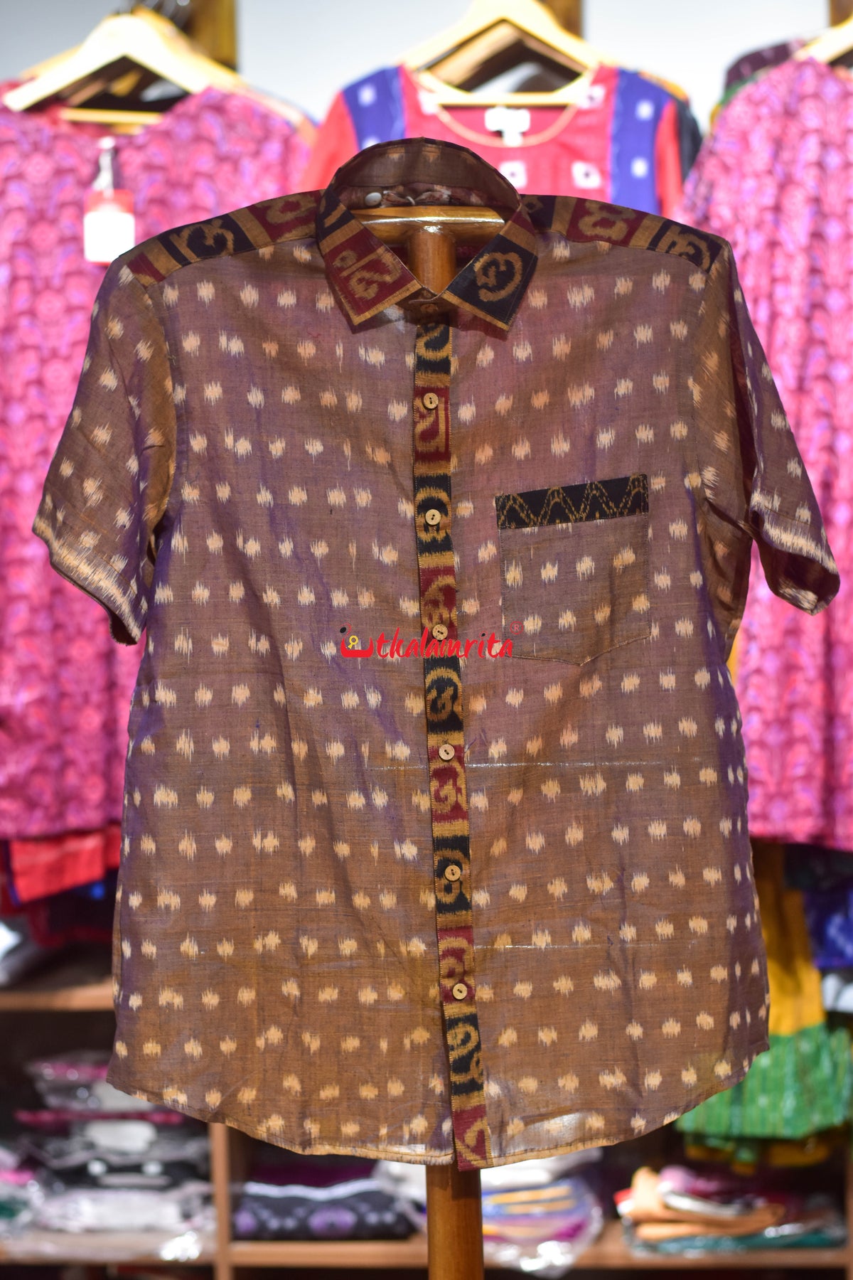 Golden Dots Odia Alphabests (Men's Half Shirt)