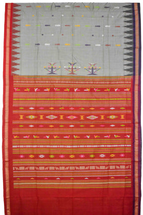 Grey Ganga Jamuna Cotton Bomkai